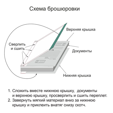 Папка архивная для переплета А4 (310×215 мм), 100 мм, без клапанов, переплетный картон/бумвинил