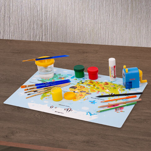 Настольное покрытие ПИФАГОРА3+пластик46×33 см«Map»270403