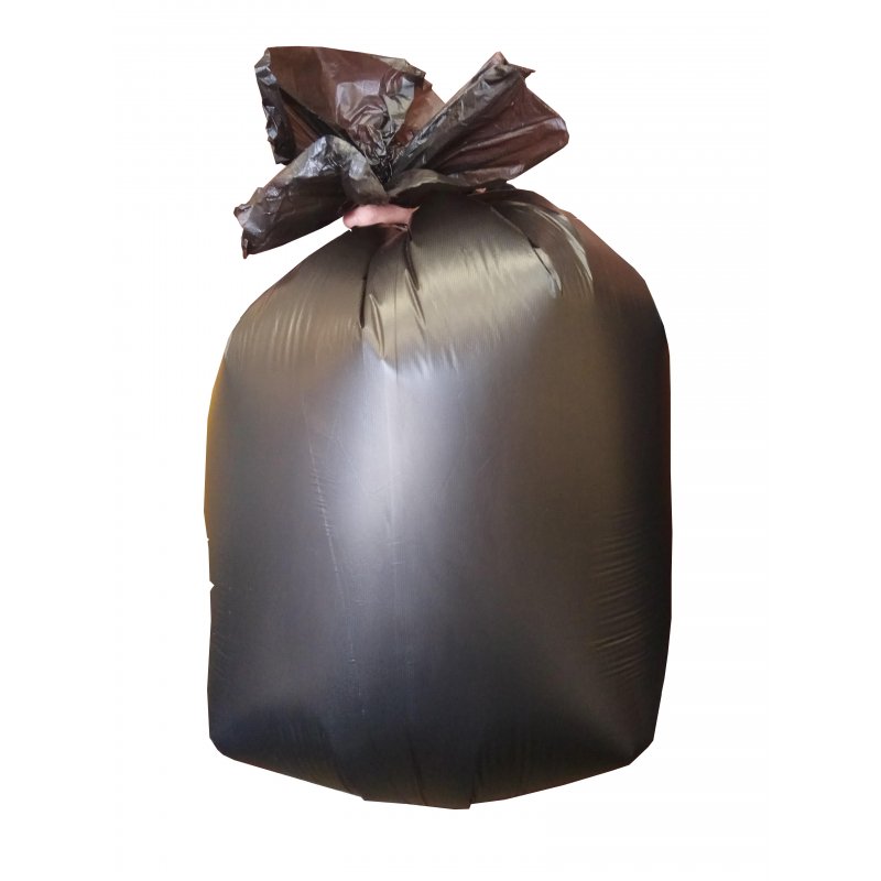 Мешки для мусора на 120 л Эконом черные (ПНД, 14 мкм, в рулоне 10 шт, 70×110 см)