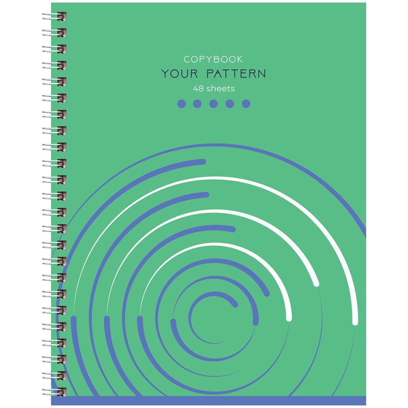 Тетрадь 48л., А5, линия на гребне BG «Your pattern», выб. лак