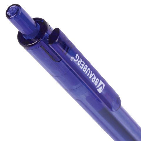 Ручка шариковая масляная автоматическая BRAUBERG «Tone», СИНЯЯ, корпус тонированный, узел 0.7 мм, линия письма 0.35 мм