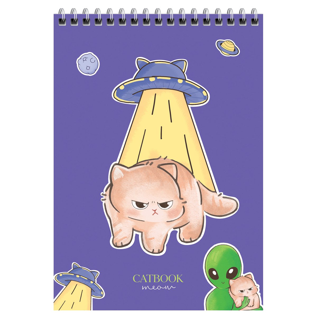 Блокнот А5 60л. на гребне MESHU «Cat Book», пластиковая обложка