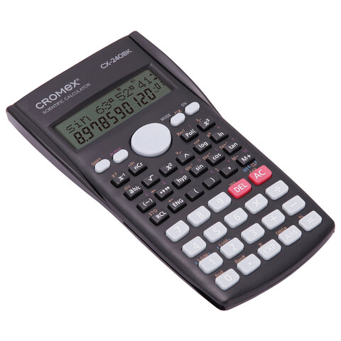 Калькулятор инженерный CROMEX (КРОМЕКС) СX-240BK (155×80 мм), 240 функций, 10+2 разрядов, черный, 273832