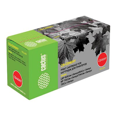 Картридж лазерный CACTUS (CS-046HY) для CANON LBP-653Cdw/654Cx/MF732Cdw, желтый, ресурс 5000 стр. 