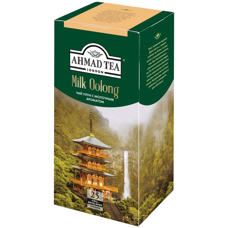 превью Чай Ahmad Tea «Milk Oolong», зеленый улун, с ароматом молока, 25 фольг. пакетиков по 1.8г