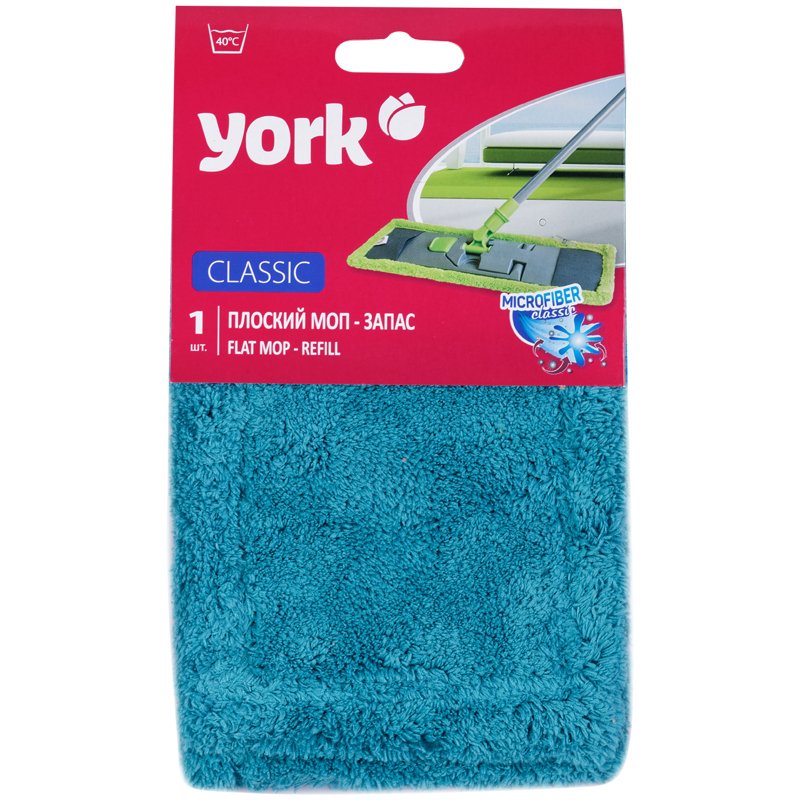Насадка для швабры плоский моп York Классик