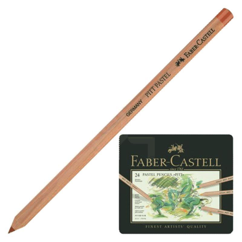 Карандаши цветные пастельные FABER-CASTELL «Pitt», 24 цвета, светоустойчивые, толщина грифеля 4.3 мм, металлическая коробка