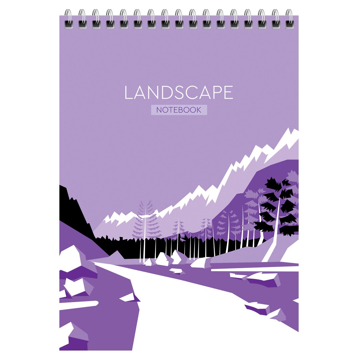Блокнот А5 80л. на гребне BG «Landscape», твердая подложка