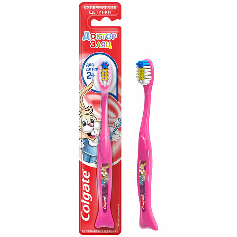 Зубная щетка детская (2+лет) COLGATE супер мягкая, ш/к 02618