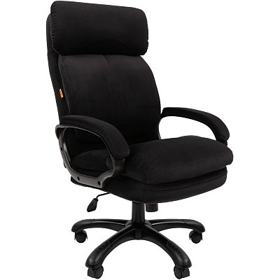 Кресло VT_Chairman Home 505 ткань Т-84 черный (черный пластик)