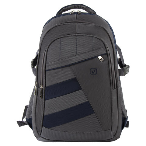Рюкзак BRAUBERG «MainStream 2», 35 л, размер 45×32×19 см, ткань, серо-синий