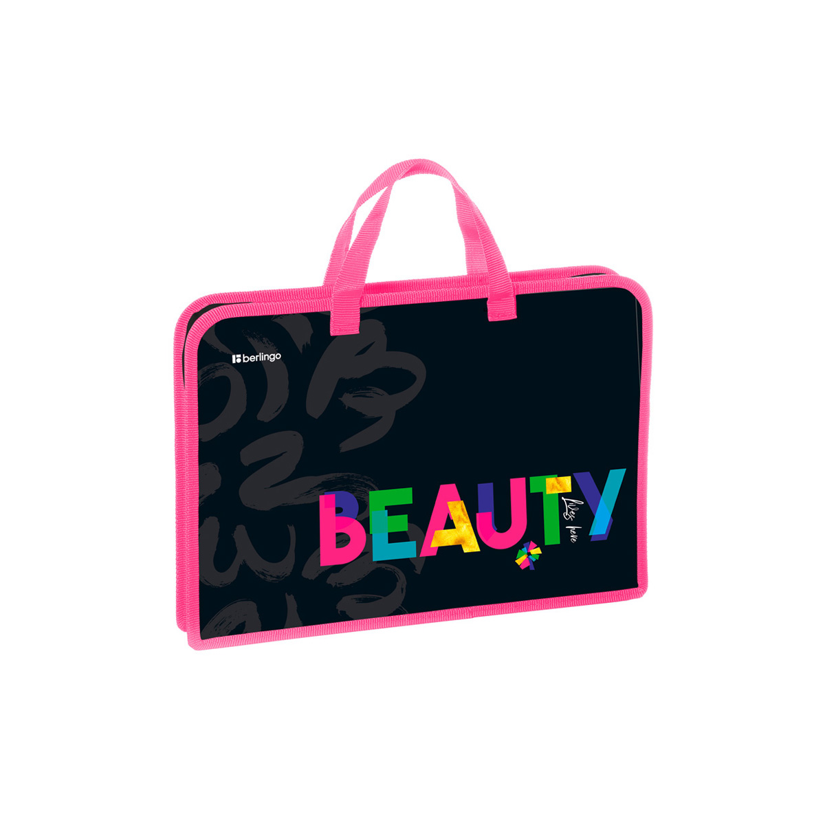 превью Папка с ручками 1 отделение, А4 Berlingo «Beauty», 340×245×40мм, пластик, на молнии