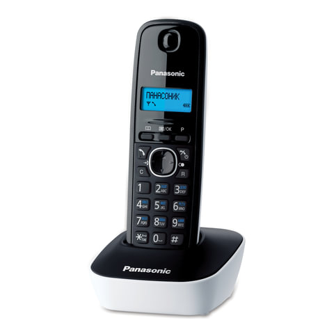 превью Радиотелефон PANASONIC KX-TG1611RUW, память 50 номеров, АОН, повтор, часы/будильник, белый