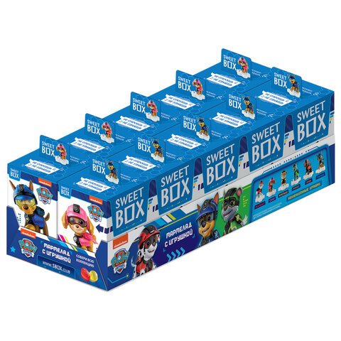 превью Жевательный мармелад с игрушкой Sweet Box (СВИТБОКС) «ЩЕНЯЧИЙ ПАТРУЛЬ», 10 г