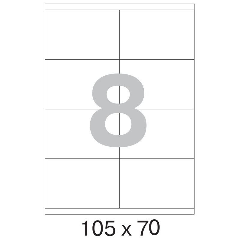 Этикетки самоклеящиеся ProMEGA Label BASIC кауч. к 105×70 8шт/л А4(100л/уп)