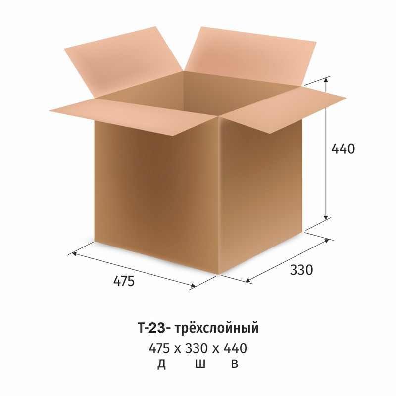 превью Короб картонный 475×330×440 мм Т-23 10 штук в упаковке