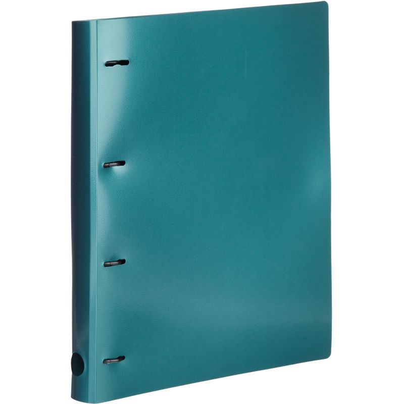 Папка на 4-х кольцах Attache Metallics А4.800мкм,40мм D-кол 25мм, выруб, зел