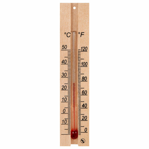 превью Термометр комнатный, «ДЕРЕВЯННЫЙ», диапазон: от 0 до +50 °C, ПТЗ