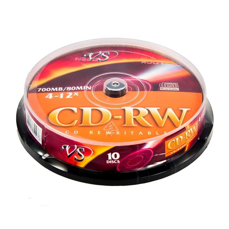 Диск CD-RW VS 700 Mb 4-12x (10 штук в упаковке) арт. 220273 - купить в ...