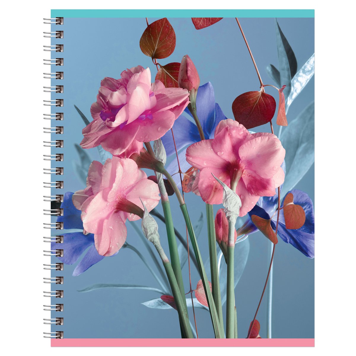 Тетрадь 80л., А5, клетка на гребне BG «Perfect flower», двойная обложка