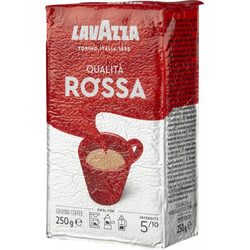 Кофе молотый LAVAZZA (Лавацца) «Qualita Rossa», натуральный, 250 г, вакуумная упаковка