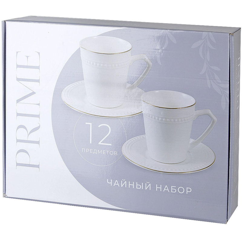 Набор чайный 12пр. Prime (6 персон) v=340мл (подарочная уп. ), 0380059