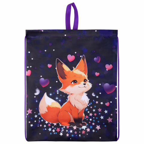 Мешок для обуви BRAUBERG KIDS, с петлей, 42×34 см, «Fairy fox»