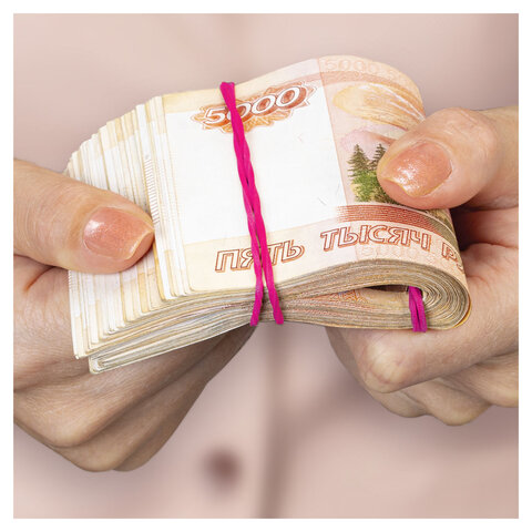 Резинки банковские TPR универсальные, диаметр 60 мм, 1000 г, ЯРКИЕ ЦВЕТА, BRAUBERG SPECIAL