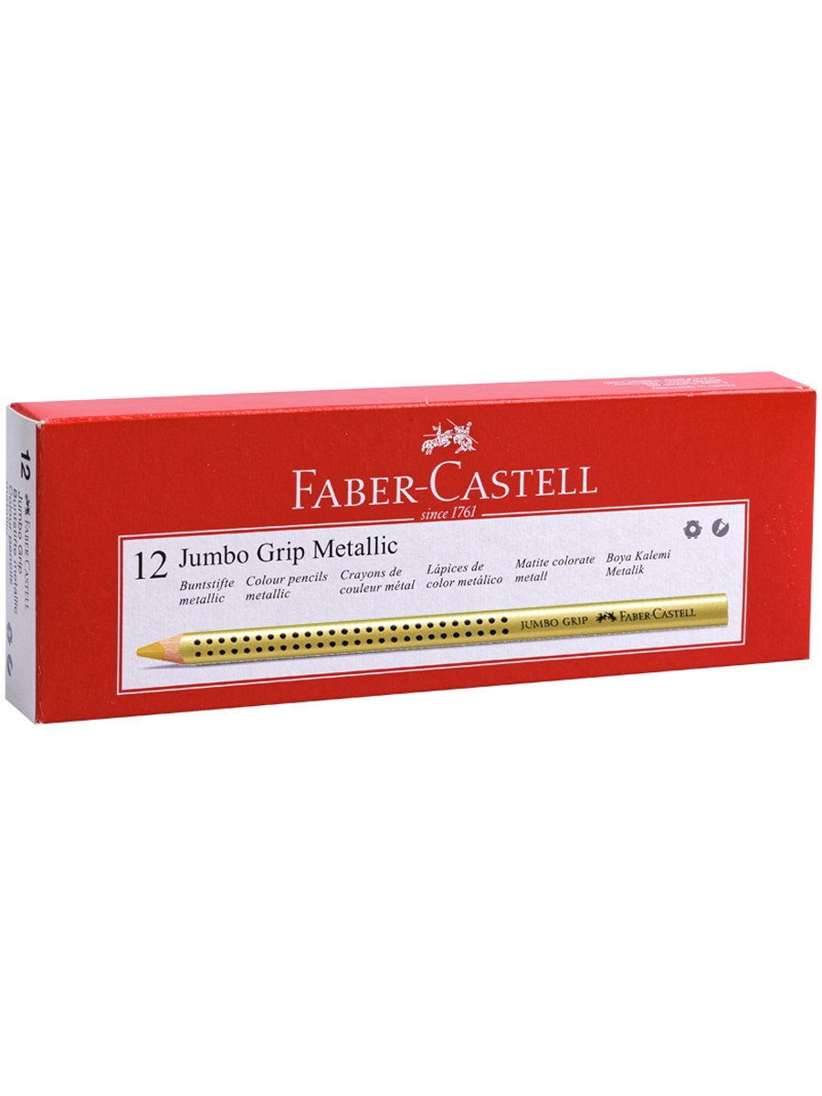Карандаш Faber-Castell «Jumbo Grip» золотой металлик, трехгран., утолщен., заточен. 