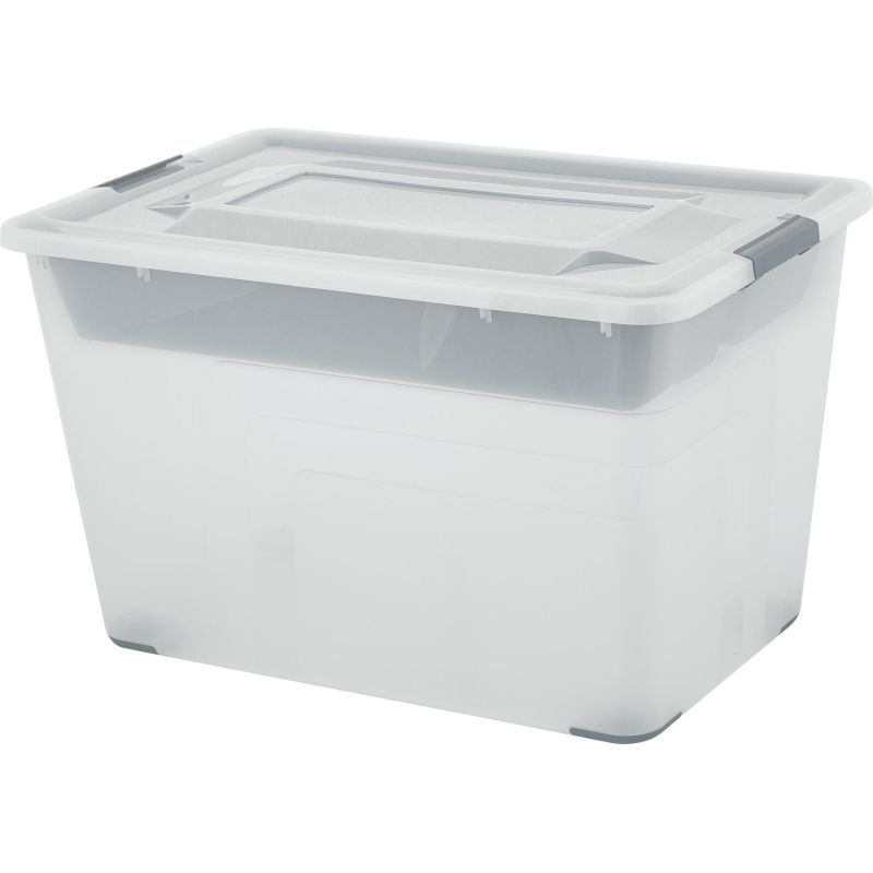 превью Ящик для хранения с лотком BERGEN 52л натуральный
