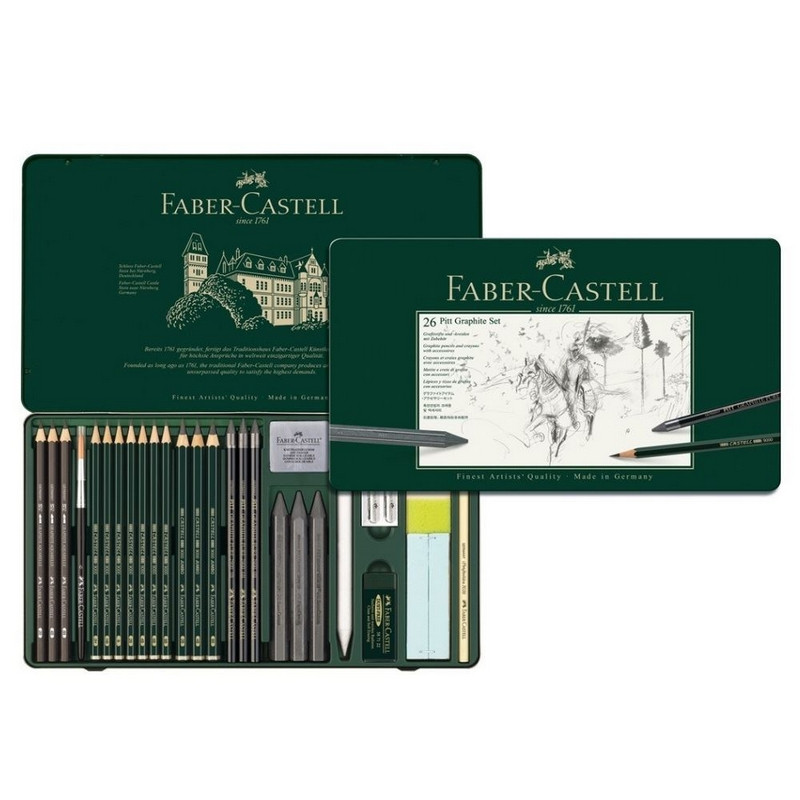 Набор карандашей чернографитных Faber-Castell Pitt Graphite 26 предметов