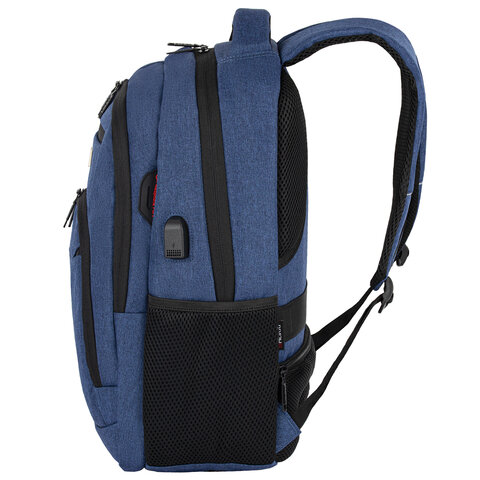 Рюкзак HEIKKI SECURE (ХЕЙКИ) универсальный, отделение для ноутбука, синий, 46×31x19 см