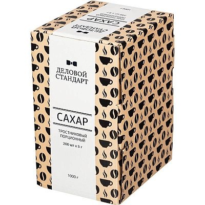 Сахар порционный в стиках Деловой стандарт тростниковый 5гр (200 шт/уп. )