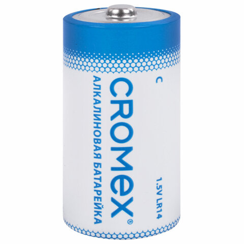 Батарейки алкалиновые КОМПЛЕКТ 4 шт., CROMEX Alkaline, C (LR14, 14А), короб