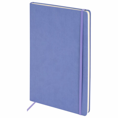 превью Скетчбук, слоновая кость 140 г/м2 210×297 мм, 80 л., КОЖЗАМ, резинка, BRAUBERG ART CLASSIC, пастель сиреневый