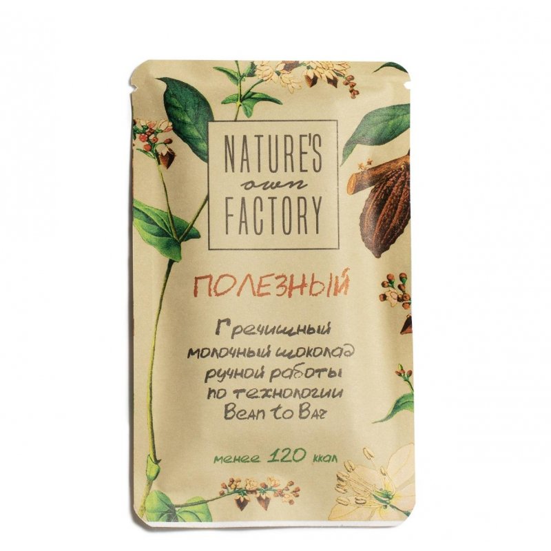 превью Шоколад Natures own factory молочный с гречишным чаем 20 г