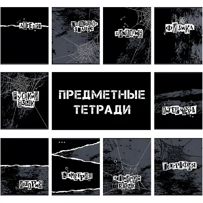 Тетрадь предметная набор №1 School/Комус Класс Панк 48л А5 10 предметов