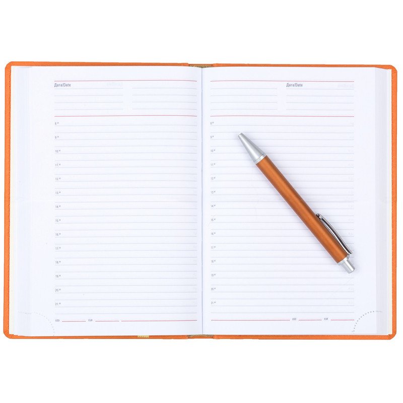 Ежедневник Attache «Сиам» (оранжевый, А5, 143×210, 176л)