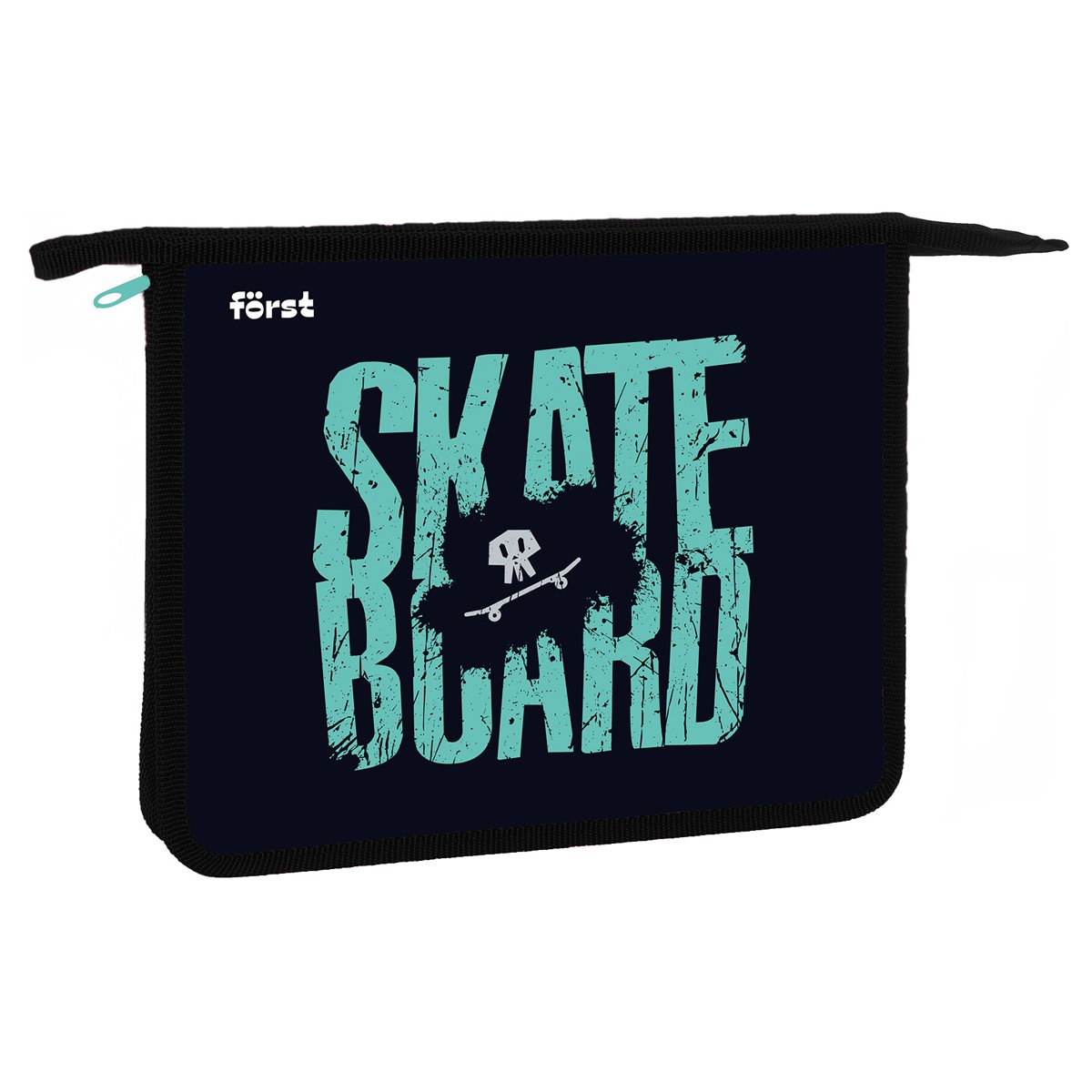 превью Папка для тетрадей 1 отделение, А5 Först «Skateboard», 240×205×40мм, пластик, на молнии