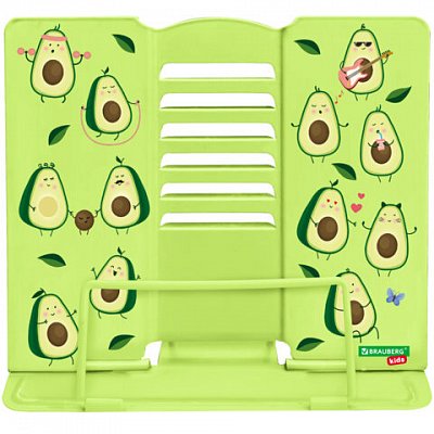 Подставка для книг и учебников BRAUBERG KIDS «Avocado»регулируемый угол наклонаметалл238052