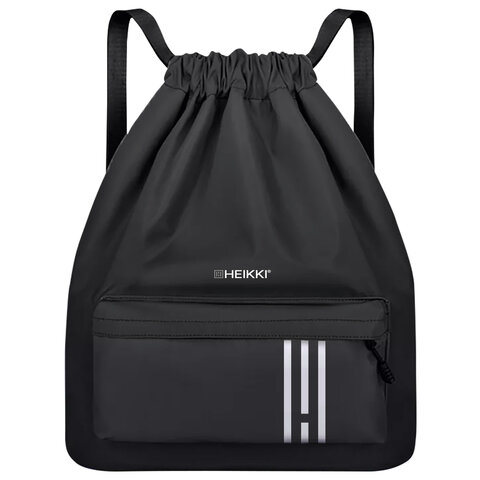 превью Рюкзак спортивный мешок HEIKKI CASUAL (ХЕЙКИ) с дополнительным карманом, 44×34 см, Stripe