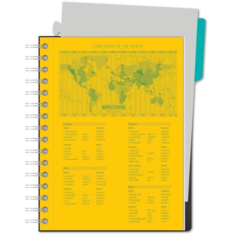 Бизнес-тетрадь SMARTBOOK (А5, 120л, клетка, спираль, разд, карман, серо-бирюзовый)