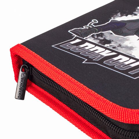 Пенал BRAUBERG1 отделение2 откидные планкиполиэстер21×14 см«Ninja»270313