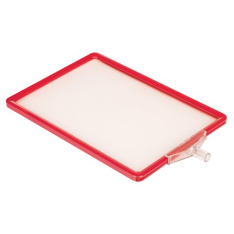 Стойка-инфодержатель напольная (ценникодержатель), 210×300 мм, А4, сталь, КРАСНАЯ, BRAUBERG