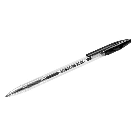 Ручка шариковая BRAUBERG «ULTRA», ЧЕРНАЯ, узел 1 мм, чернила ГЕРМАНИЯ, наконечник ШВЕЙЦАРИЯ