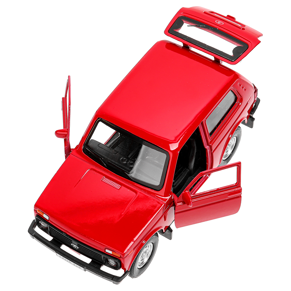 Машина игрушечная Технопарк «Lada 4×4», LADA, металл., 12см, красный, инерционная, с подвижными элементами