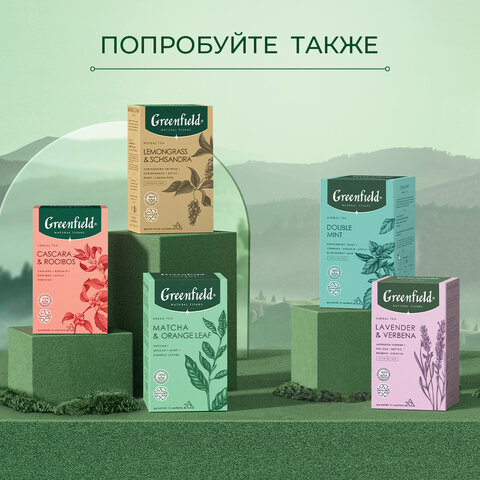 Чай GREENFIELD Natural Tisane «Buckweat & Cocoabeans» травяной, 20 пирамидок по 1.8 г