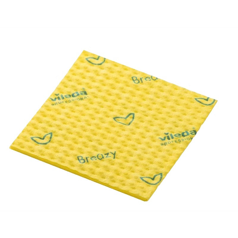 превью Салфетки хозяйственные Vileda Professional Бризи микрофибра 35.5×35 см жёлтые 25 штук в упаковке (арт. производителя 161618)