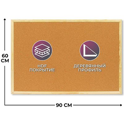 Доска с поверхностью из мягкого ДВП 60х90 см Выбор есть Softboard
