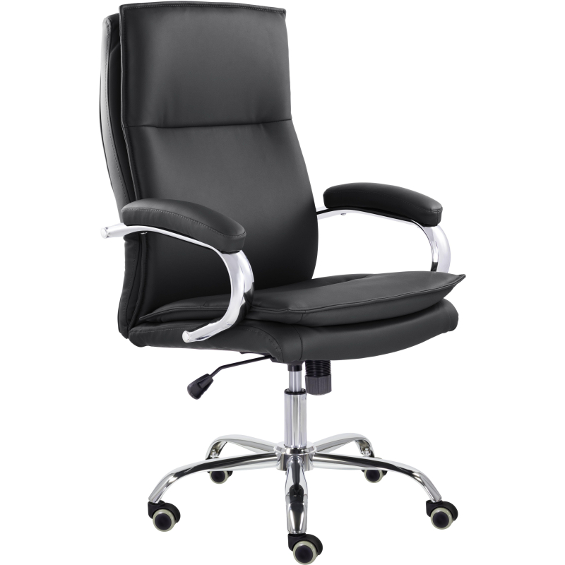 Кресло UP_EChair СН-701 Куба В хром ХДП Ср S-0401 (черный)